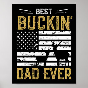 Bästa Buckin Pappa Allfunny Gift Hjort Hunter Cool Poster