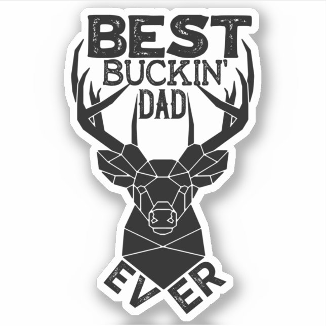 Bästa Buckin Pappa någonsin-fästare Klistermärken (Framsida)