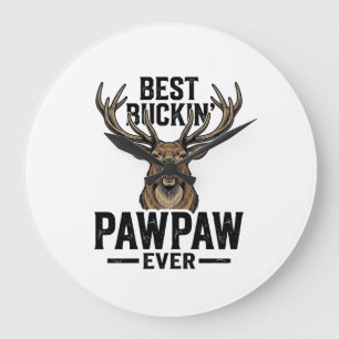 Bästa Buckin Pawpaw Vintage Hjortjakt Tröja_1 Stor Klocka