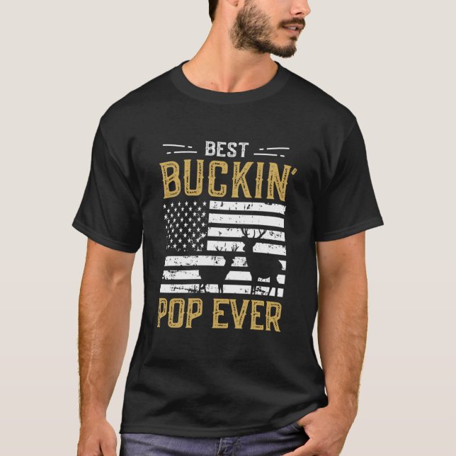 Bästa Buckin Pop Aldriny gift Hjort Hunter Coola H T Shirt (Framsida)