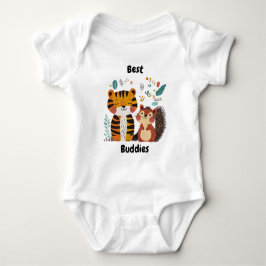 Bästa Buddies Tiger and Squirrel, Cute Educational T Shirt