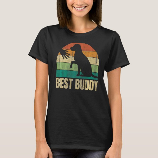 Bästa Buddy Hundägare och Hund T Shirt (Framsida)