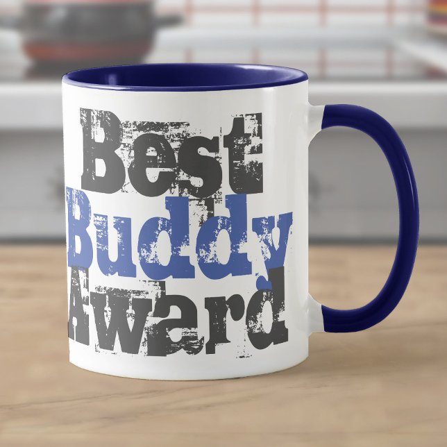 Bästa Buddy-pris i blå och grå mugg (Skapare uppladdad)