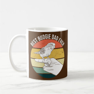 Bästa Budgie Pappa någonsin Parakeet Parrot Bird f Kaffemugg
