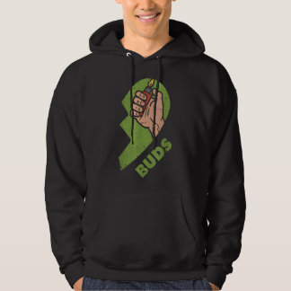 Bästa Buds-matchning i Ogräs med par ljusare toner Hoodie