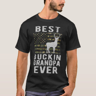 Bästa buffrande morfar någonsin Camouflage US Flag T Shirt