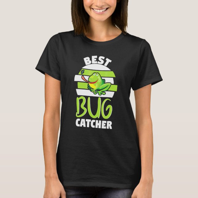 Bästa Bug Catcher Söta Groda Programmerare T Shirt (Framsida)