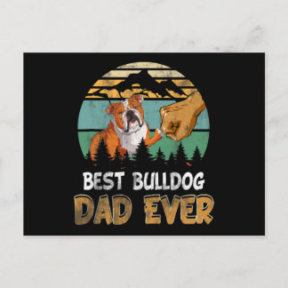 Bästa bulldog Pappa någonsin i dag Helg Vykort