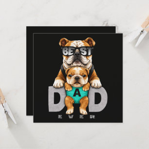 Bästa Bulldogpappa någonsin – Söt Bulldog Fars dag