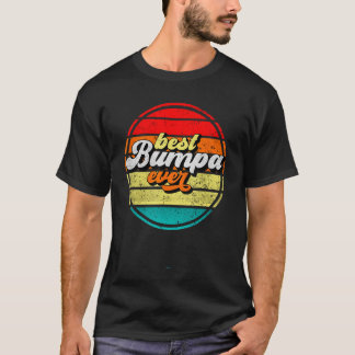 Bästa Bumpa någonsin Far Day Grandpa Vintage Retro T Shirt