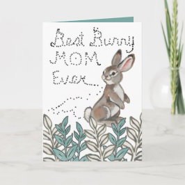 Bästa Bunny Mamma någonsin Cute Rabbit Text Birday Kort
