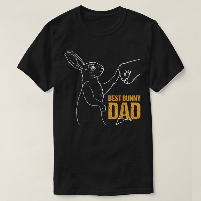 Bästa Bunny Pappa Alltid Far Älskare Rabbit Pappor T Shirt (Design framsida)