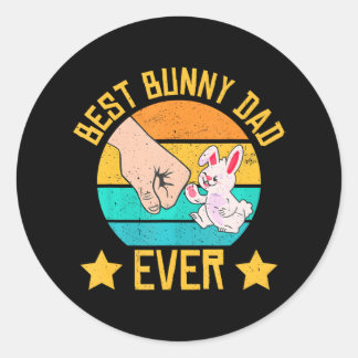 Bästa Bunny Pappa någonsin med kanin Runt Klistermärke