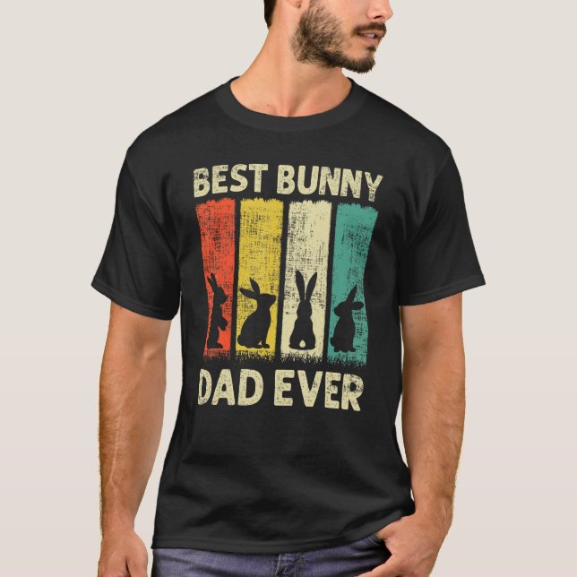 Bästa Bunny Pappa någonsin Rabbit Pappa Rabbit Bun T Shirt (Framsida)
