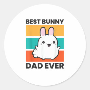 Bästa Bunny Pappa någonsin Rabbit söt bunny Runt Klistermärke