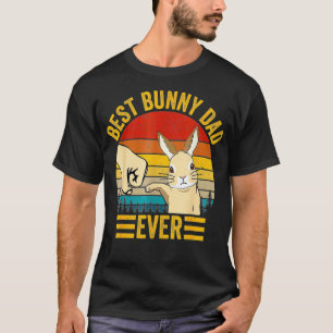 Bästa Bunny Pappa någonsin Vintage Rabbit Älskare T Shirt