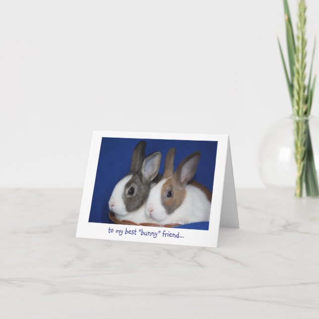 Bästa "bunny" vän Påsk Card Helgkort (Framsida)