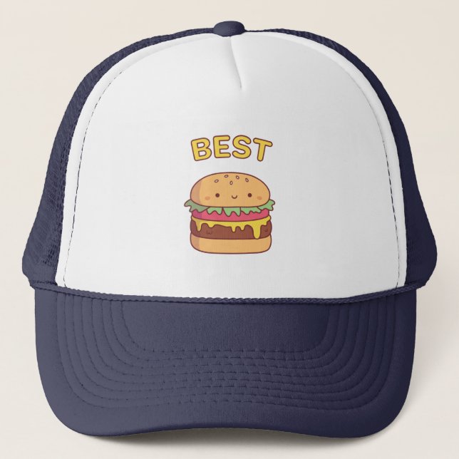 Bästa Burger Söt Bästa Vän Matchande Keps (Framsida)
