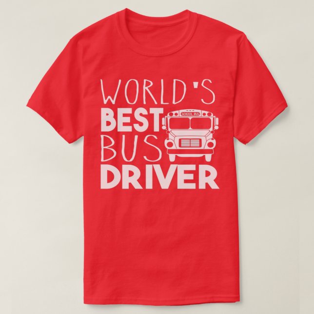 Bästa Buss-drivrutin 4 T Shirt (Design framsida)