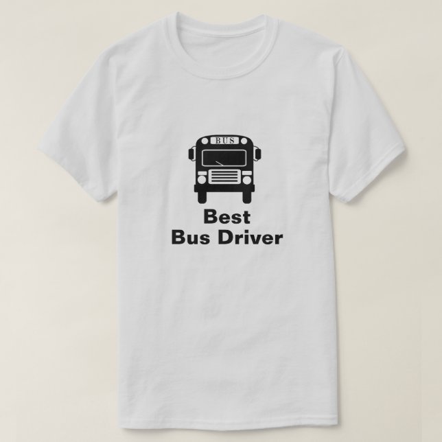 Bästa Buss-drivrutin Buss Silhouette T-Shirt (Design framsida)