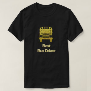 Bästa Buss-drivrutin Golden Buss Silhouette T-Shir T Shirt