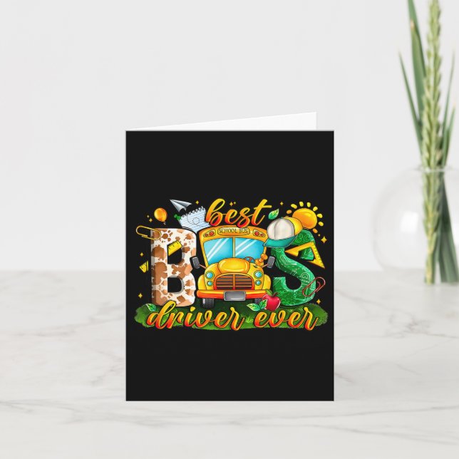 Bästa bussföraren någonsin Skolbussförare tillbaka Kort (Framsida)