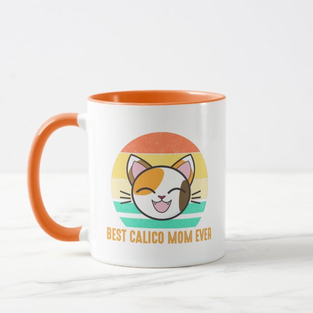 Bästa Calico Mamma någonsin Calico Cat Lover Mugg (Vänster)