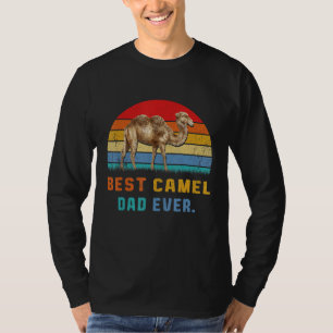 Bästa Camel Pappa någonsin Animal Kärlek Retro Vin T Shirt