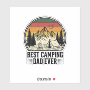 Bästa Camping Pappa Någonsin Vintage Outdoor Tröja Klistermärken