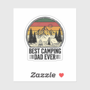 Bästa Camping Pappa Någonsin Vintage Outdoor Tröja Klistermärken