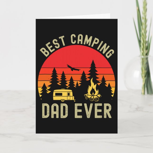 Bästa campingpappa någonsin camping fars dag  kort (Framsida)