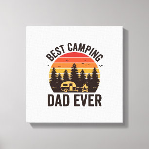 Bästa campingpappa någonsin Vintage campingdesign_ Canvastryck