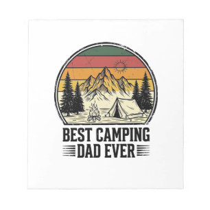 Bästa campingpappa någonsin Vintage Outdoor Shirt Anteckningsblock