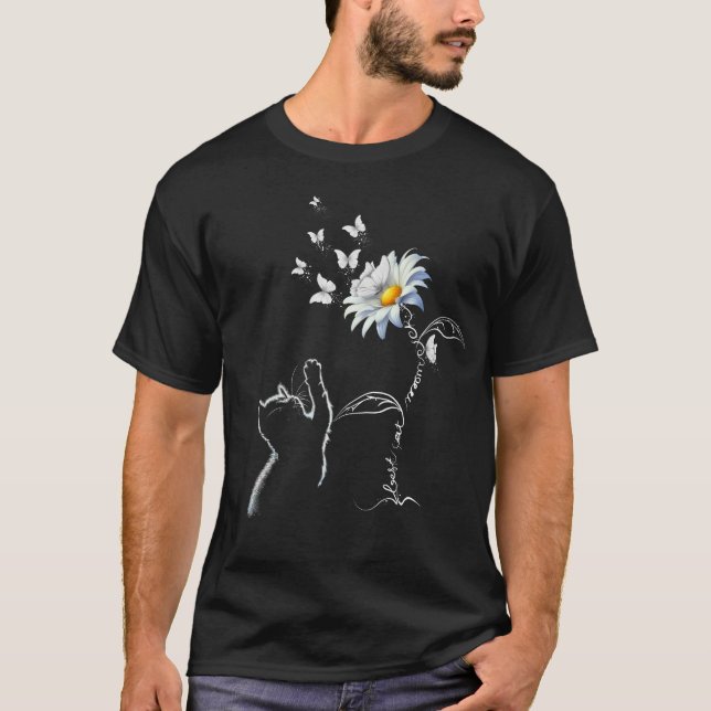Bästa Cat Mamma all Cat Mamma White Daisy-blomman T Shirt (Framsida)