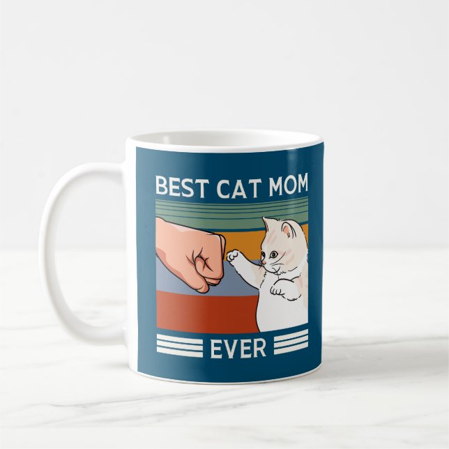 BÄSTA CAT MAMMA NÅGONSIN KAFFEMUGG (Vänster)