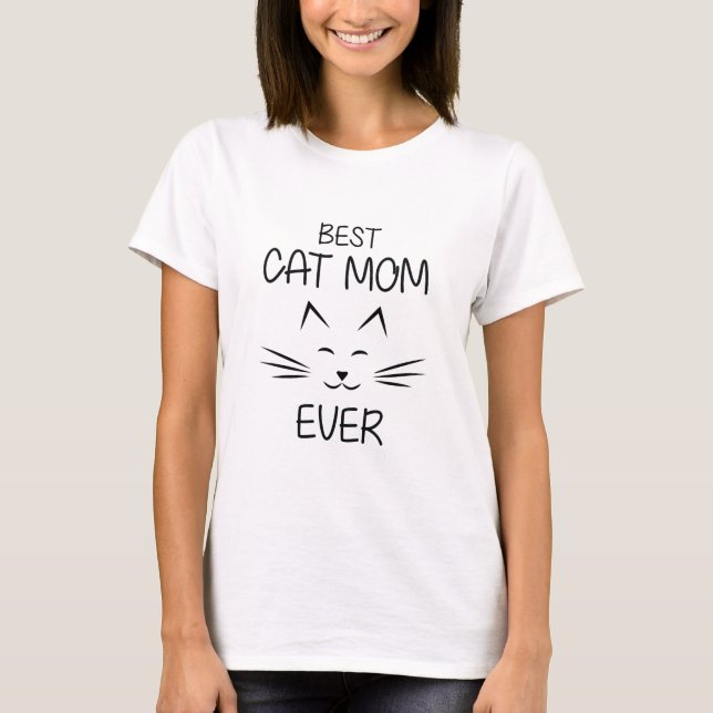 BÄSTA CAT MAMMA NÅGONSIN T SHIRT (Framsida)