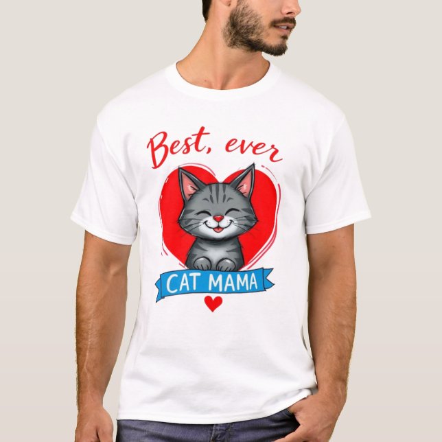 Bästa CAT-MAMMA T Shirt (Framsida)