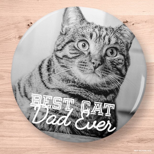 Bästa Cat Pappa någonsin Modern Anpassningsbar Pet Magnet (Skapare uppladdad)
