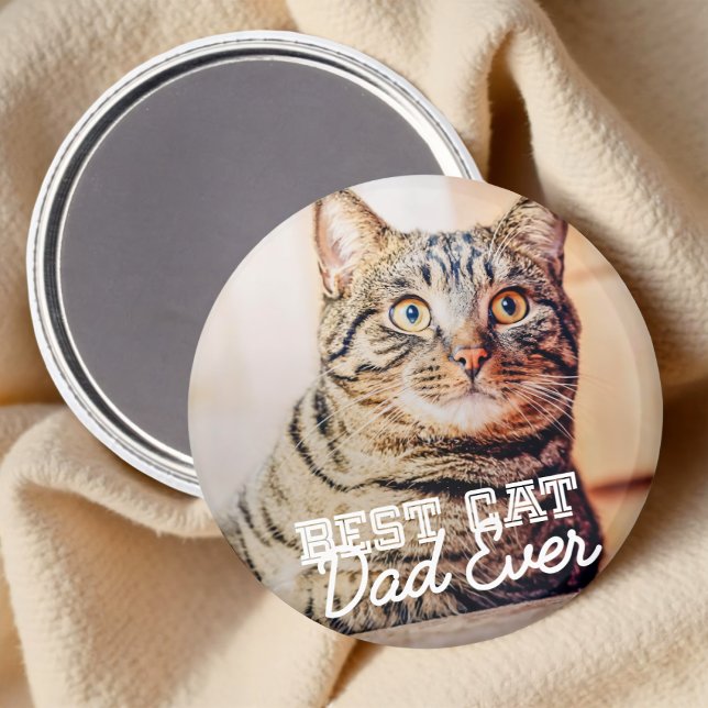 Bästa Cat Pappa någonsin Modern Anpassningsbar Pet Magnet (Skapare uppladdad)