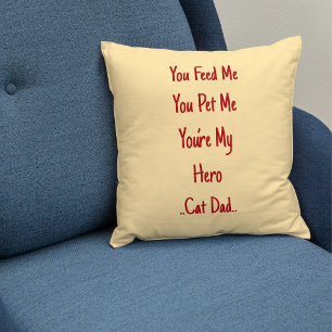 Bästa Cat Pappa någonsin Personlig Red Beige Cute  Kudde