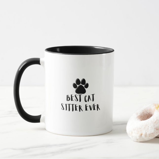 Bästa Cat Sitter någonsin Mugg (Med munk)