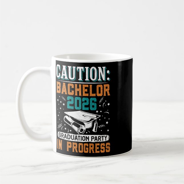Bästa Caution Bachelor 2026 Examen Fest G Kaffemugg (Vänster)