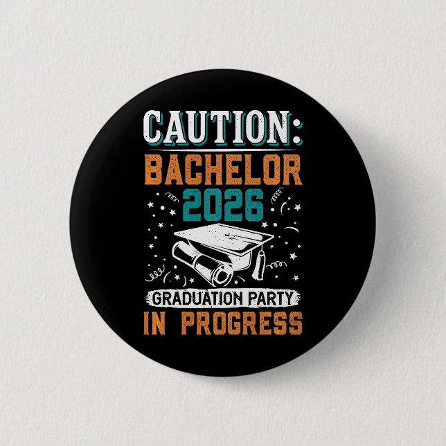 Bästa Caution Bachelor 2026 Examen Fest G Knapp (Framsida)