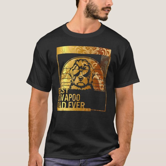 Bästa Cavapoo Pappa Alltid hund pappa för manar Hu T Shirt (Framsida)