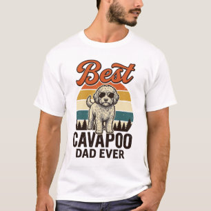 Bästa Cavapoo Pappa Någonsin Vintage Hund Tröja De