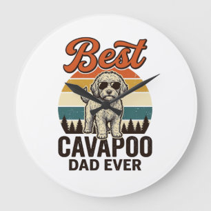 Bästa Cavapoo Pappa Någonsin Vintage Hund Tröja De Stor Klocka