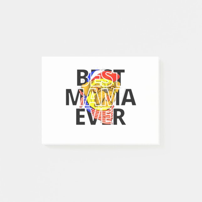 Bästa Cheeky Pug Mamma någonsin i världen Post-it Block (Framsida)