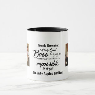 Bästa chef med lagfoto Mugg