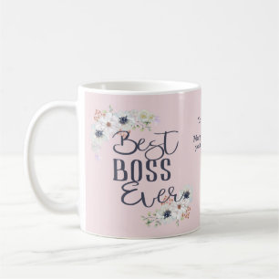 Bästa Chef någonsin-Blommigt-uppskattning Kaffemugg