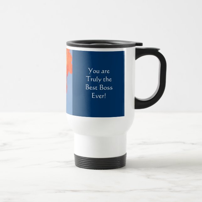 Bästa chef någonsin! Kaffe resemugg Kontorspresent (Höger)